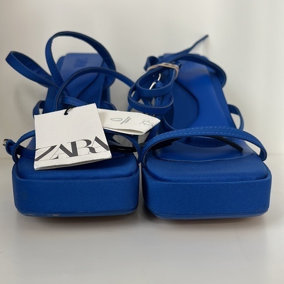 ZARA STRAPPY PLATFORM HEEL SANDALS‎ - Picture 6 of 10